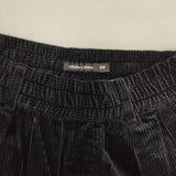nicholson and nicholson HAKAMA-CORD コーデュロイ イージーパンツ ワイドパンツ 定価25300円 パンツ ブラック レディース ニコルソンアンドニコルソン【中古】6-0920T∞