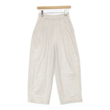 nicholson and nicholson HAKAMA-CORD コーデュロイ イージーパンツ ワイドパンツ 定価25300円 パンツ ホワイト レディース ニコルソンアンドニコルソン【中古】6-0920T∞