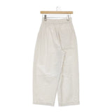 nicholson and nicholson HAKAMA-CORD コーデュロイ イージーパンツ ワイドパンツ 定価25300円 パンツ ホワイト レディース ニコルソンアンドニコルソン【中古】6-0920T∞
