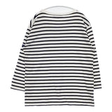 SAINT JAMES クルーネック フランス製 ボーダー 長袖Ｔシャツ カットソー ロンＴ ホワイト ネイビー レディース セントジェームス【中古】6-0511M△