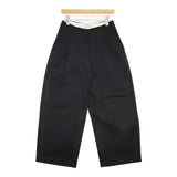 STUDIO NICHOLSON LYDDEN PEACHED COTTON TWILL 定価59400円 サイズ1 パンツ 24AW ブラック レディース スタジオ ニコルソン【中古】6-0520G∞