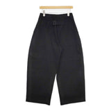 STUDIO NICHOLSON LYDDEN PEACHED COTTON TWILL 定価59400円 サイズ1 パンツ 24AW ブラック レディース スタジオ ニコルソン【中古】6-0520G∞