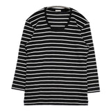 theory コットン 長袖Ｔシャツ カットソー ロンＴ ブラック ホワイト メンズ セオリー【中古】6-0702M∞