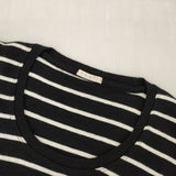 theory コットン 長袖Ｔシャツ カットソー ロンＴ ブラック ホワイト メンズ セオリー【中古】6-0702M∞