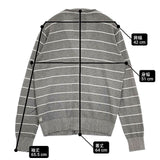 Scotch & Soda コットン ボーダー カーディガン グレー メンズ スコッチアンド ソーダ【中古】6-0702M∞
