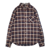 JOURNAL STANDARD ネルシャツ チェック コットン サイズL 長袖シャツ ブラウン ネイビー メンズ ジャーナルスタンダード【中古】6-1008T∞