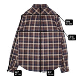 JOURNAL STANDARD ネルシャツ チェック コットン サイズL 長袖シャツ ブラウン ネイビー メンズ ジャーナルスタンダード【中古】6-1008T∞