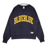 BLUE BLUE RUSSELL ATHLETIC カレッジロゴ 前V 裏起毛 トレーナー スウェット ネイビー メンズ ブルーブルー【中古】6-0702T∞