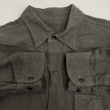 YLEVE 新品 VISCOSE LINEN SHIRT サイズ4 定価33000円 170-5150020 長袖シャツ 25SS チャコールグレー メンズ イレーヴ【中古】6-0328M♪