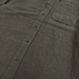 YLEVE 新品 VISCOSE LINEN SHIRT サイズ4 定価33000円 170-5150020 長袖シャツ 25SS チャコールグレー メンズ イレーヴ【中古】6-0328M♪