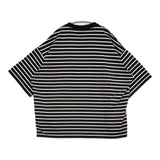 marka BORDER TEE COMPACT天竺 サイズ2 定価13200円 M21B-06CS01B 半袖Ｔシャツ カットソー ブラック ホワイト メンズ マーカ【中古】6-0512S♪
