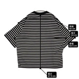 marka BORDER TEE COMPACT天竺 サイズ2 定価13200円 M21B-06CS01B 半袖Ｔシャツ カットソー ブラック ホワイト メンズ マーカ【中古】6-0512S♪