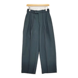 markaware DOUBLE PLEATED TROUSERS ORGANIC WOOL SURVIVALCLOTH サイズ1 定価42900円 パンツ グリーン メンズ マーカウェア【中古】6-0925T♪