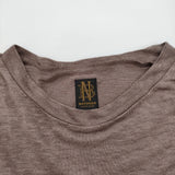 BATONER リネン100％ BN-24SM-082 サイズ2 クルーネック 半袖Ｔシャツ カットソー ブラウン メンズ バトナー【中古】6-0512S♪