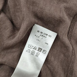 BATONER リネン100％ BN-24SM-082 サイズ2 クルーネック 半袖Ｔシャツ カットソー ブラウン メンズ バトナー【中古】6-0512S♪