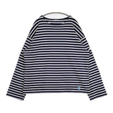 ORCIVAL ワイド フレンチバスクシャツ サイズ4 ボーダー 長袖Ｔシャツ カットソー ロンＴ ネイビー オフホワイト メンズ オーシバル/オーチバル【中古】6-0610M∞