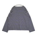 ORCIVAL ワイド フレンチバスクシャツ サイズ4 ボーダー 長袖Ｔシャツ カットソー ロンＴ ネイビー オフホワイト メンズ オーシバル/オーチバル【中古】6-0610M∞