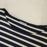 ORCIVAL ワイド フレンチバスクシャツ サイズ4 ボーダー 長袖Ｔシャツ カットソー ロンＴ ネイビー オフホワイト メンズ オーシバル/オーチバル【中古】6-0610M∞
