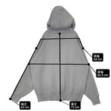 CABaN カシミアブレンドパーカー サイズL カシミヤ混 パーカー グレー メンズ キャバン【中古】6-1008T∞