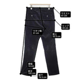 REVIVAL 90% PRODUCTS Varde77 TAPERED CORDUROY PANTS コーデュロイ パンツ ブラック メンズ リバイバル90%プロダクツ バルデセブンティセブン【中古】6-1008T∞