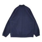 STILL BY HAND ウール混ハーフジッププルオーバー 定価22000円 CS05233 サイズ46 リブ セーター ニット ネイビー メンズ スティルバイハンド【中古】6-1008T∞