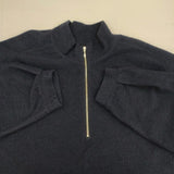 STILL BY HAND ウール混ハーフジッププルオーバー 定価22000円 CS05233 サイズ46 リブ セーター ニット ネイビー メンズ スティルバイハンド【中古】6-1008T∞