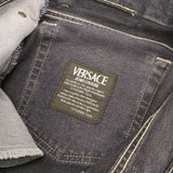 Versace Jeans ヴィンテージ イタリア製 メデューサ デニムパンツ 90ｓ ネイビー メンズ ヴェルサーチ・ジーンズ【中古】6-0610G∞