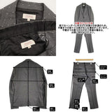 hiromichi nakano ドット サイズL スーツ ジャケット パンツ スラックス セットアップ グレー メンズ ヒロミチナカノ【中古】6-0512M♪