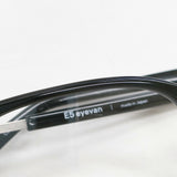 E5 eyevan イーファイブ アイヴァン p21 BK/ST 眼鏡 メガネ ブラック クリア メンズ【中古】6-0604G◎
