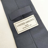 UNITED ARROWS シルク 無地 日本製 ネクタイ ネイビー メンズ ユナイテッドアローズ【中古】6-0615G◎