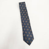 UNITED ARROWS シルク 柄 日本製 ネクタイ ネイビー ブラウン メンズ ユナイテッドアローズ【中古】6-0615G◎