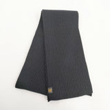 BATONER リブニット 無地 マフラー ブラック メンズ バトナー【中古】6-0911T◎