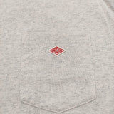 Danton POCKET T-SHIRT DT-C0198 TCB サイズL ポケット 半袖Ｔシャツ カットソー ヘザーアイボリー メンズ ダントン【中古】6-0512S♪