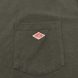 Danton POCKET T-SHIRT サイズL DT-C0198 TCB ポケット 半袖Ｔシャツ カットソー チャコールグレー メンズ ダントン【中古】6-0512S♪