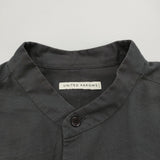 UNITED ARROWS バンドカラー プルオーバー サイズM 長袖シャツ チャコールグレー メンズ ユナイテッドアローズ【中古】6-0512M♪