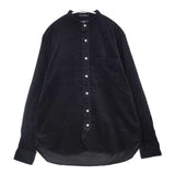 SHIPS/IKE BEHAR ワイドコーデュロイ バンドカラーシャツ 定価25960円 長袖シャツ ブラック メンズ シップス/アイクベーハー【中古】6-1008T∞