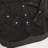 SHIPS/IKE BEHAR ワイドコーデュロイ バンドカラーシャツ 定価25960円 長袖シャツ ブラック メンズ シップス/アイクベーハー【中古】6-1008T∞