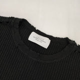 UNUSED US2278 Damage long sleeve thermal 定価26400円 サーマル ダメージ加工 長袖Ｔシャツ カットソー ロンＴ ブラック メンズ アンユーズド【中古】6-0610M∞