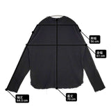 UNUSED US2278 Damage long sleeve thermal 定価26400円 サーマル ダメージ加工 長袖Ｔシャツ カットソー ロンＴ ブラック メンズ アンユーズド【中古】6-0610M∞