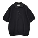marka ORGANIC COTTON TWIST YARN SKIPPER KNIT サイズ2 定価35200円 M25B06SW01B ニット ポロシャツ 25SS ブラック メンズ マーカ【中古】6-0512S♪