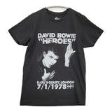 DAVID BOWIE HEROES バンドT バンT デヴィッドボウイ サイズS 半袖Ｔシャツ カットソー ブラック メンズ【中古】6-0512S♪