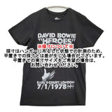 DAVID BOWIE HEROES バンドT バンT デヴィッドボウイ サイズS 半袖Ｔシャツ カットソー ブラック メンズ【中古】6-0512S♪