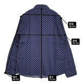 KATO SHIRT リヨセル ドット サイズS 長袖シャツ ネイビー ホワイト メンズ カトー【中古】6-0414M♪
