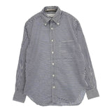 INDIVIDUALIZED SHIRTS ボタンダウン 切替 ストライプ 長袖シャツ ブルー ホワイト メンズ インディビジュアライズドシャツ【中古】6-0725M∞