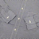 INDIVIDUALIZED SHIRTS ボタンダウン 切替 ストライプ 長袖シャツ ブルー ホワイト メンズ インディビジュアライズドシャツ【中古】6-0725M∞