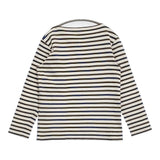 ORCIVAL バスクシャツ ボーダー サイズ3 ボートネック 長袖Ｔシャツ カットソー ロンＴ ホワイト ブルー メンズ オーシバル/オーチバル【中古】6-0512M♪