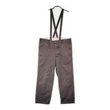 VISVIM CAMUS BRACES PANTS サイズ3 ハイウエスト サスペンダー パンツ 19AW チャコールグレー系 メンズ ビズビム/ヴィズヴィム【中古】6-0407G♪