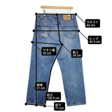 Levi's 505 メキシコ製 00505-026 W36 L29 レギュラーフィットストレート デニムパンツ 01年 ブルー メンズ リーバイス【中古】6-0610G∞