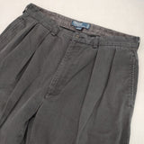 POLO RALPH LAUREN ANDREW PANT W35 L34 ポロチノ メキシコ製 パンツ 90s チャコールグレー メンズ ポロ・ラルフローレン【中古】6-0610G∞