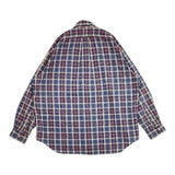 RALPH LAUREN BIG SHIRT ボタンダウン サイズL BD チェック 長袖シャツ 90s ネイビー レッド メンズ ラルフローレン【中古】6-0610M∞